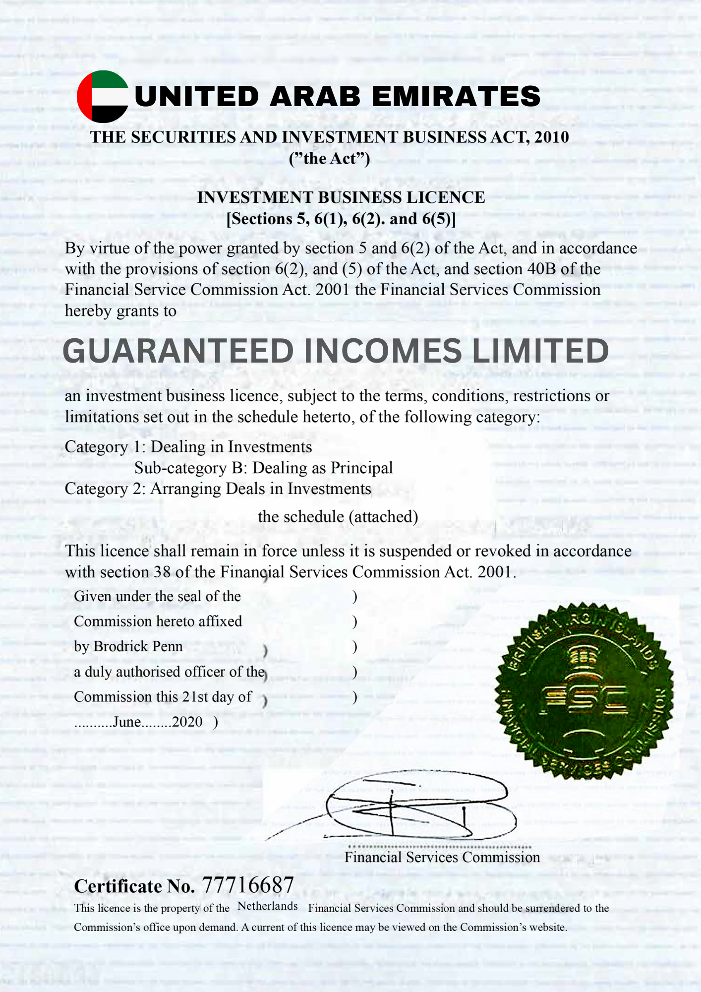 Investment Management Certificate